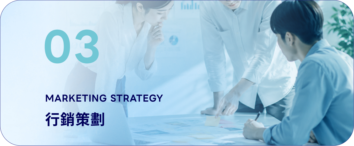 03 行銷策劃 MARKETING STRATEGY - 數位廣告、電視廣告、社群代操、SEO最佳化、代言/KOL合作、IP/公關活動、戶外廣告